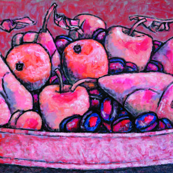 Malerei mit dem Titel "fruit / фрукты / Ob…" von Dmitriy Trubin, Original-Kunstwerk