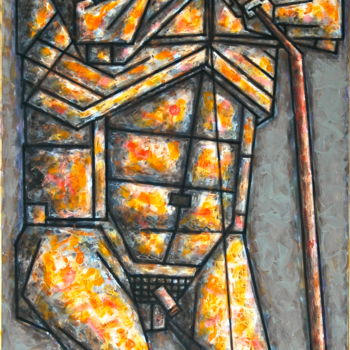 Peinture intitulée "ГЕРАКЛ СГИБИЮЩИЙ ЛУК" par Dmitriy Trubin, Œuvre d'art originale