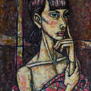 Painting titled "ТАНЯ С ШАЛЬЮ ИЗ НЕП…" by Dmitriy Trubin, Original Artwork