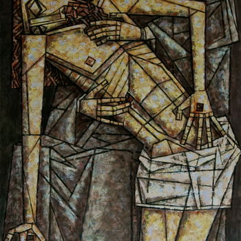 Peinture intitulée "ПЬЕТА" par Dmitriy Trubin, Œuvre d'art originale