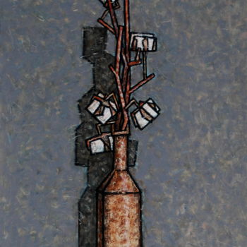 Картина под названием "fleurs de coton / c…" - Dmitriy Trubin, Подлинное произведение искусства