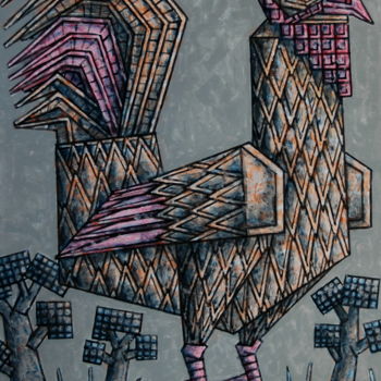Pintura intitulada "oiseau / птица / Vo…" por Dmitriy Trubin, Obras de arte originais
