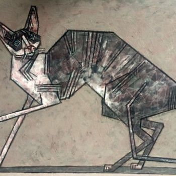 Malarstwo zatytułowany „Katze / chat / cat…” autorstwa Dmitriy Trubin, Oryginalna praca