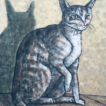 Pintura titulada "Katze / chat / cat…" por Dmitriy Trubin, Obra de arte original