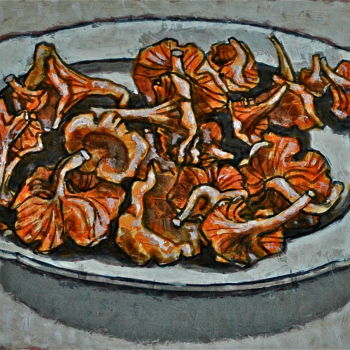 「champignons / грибы…」というタイトルの絵画 Dmitriy Trubinによって, オリジナルのアートワーク, オイル