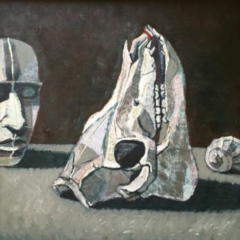 Картина под названием "skull / череп / Sch…" - Dmitriy Trubin, Подлинное произведение искусства, Масло