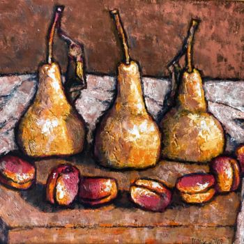 Pintura intitulada "pears / груши / Bir…" por Dmitriy Trubin, Obras de arte originais