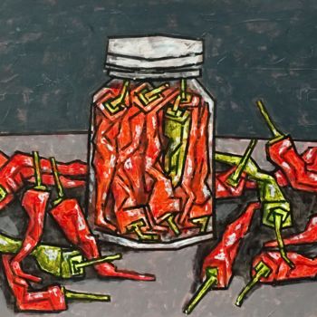 Schilderij getiteld "Gemüse / vegetables…" door Dmitriy Trubin, Origineel Kunstwerk