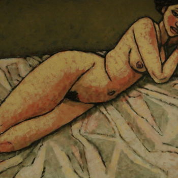 Painting titled "Naked girl-size 39"…" by Dmitriy Trubin, Original Artwork