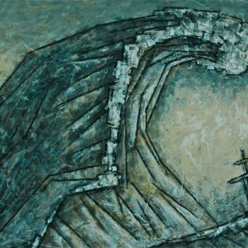 Pittura intitolato "mer / море / sea /…" da Dmitriy Trubin, Opera d'arte originale