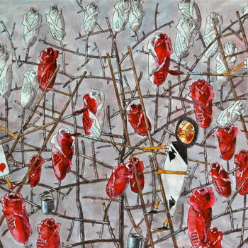 Malerei mit dem Titel "алиса в стране чуде…" von Dmitriy Trubin, Original-Kunstwerk
