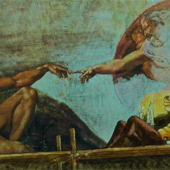 Painting titled "Michelangelo-the ar…" by Dmitriy Trubin, Original Artwork