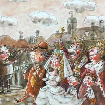 Pintura titulada "fairy tales / conte…" por Dmitriy Trubin, Obra de arte original
