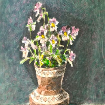 Painting titled "цветы | flowers | F…" by Dmitriy Trubin, Original Artwork, Watercolor
