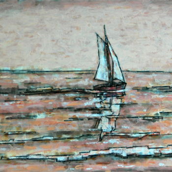Pittura intitolato "mer / море / sea /…" da Dmitriy Trubin, Opera d'arte originale