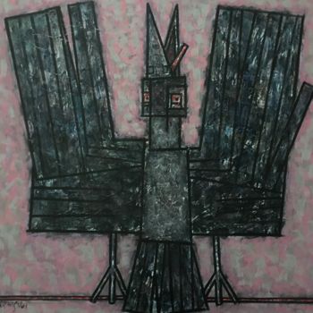 Peinture intitulée "corneille | Crow |…" par Dmitriy Trubin, Œuvre d'art originale, Huile