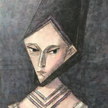 Peinture intitulée "Portrait of a young…" par Dmitriy Trubin, Œuvre d'art originale