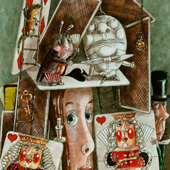 Painting titled "Alice in Wonderland…" by Dmitriy Trubin, Original Artwork