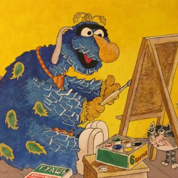 Peinture intitulée "Sesame Street | Ули…" par Dmitriy Trubin, Œuvre d'art originale