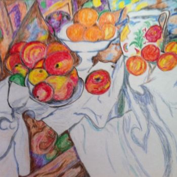 Dessin intitulée "P. Cézanne. Nature…" par Vladimir Vetrov, Œuvre d'art originale, Crayon