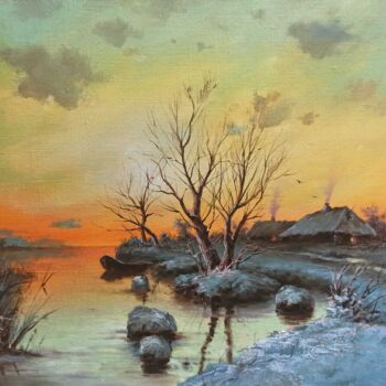 Painting titled "Winter's Tale" by Dmitry Barabash, Original Artwork, Oil