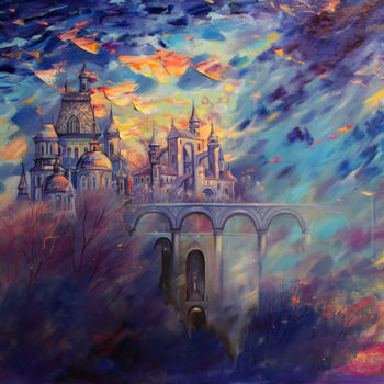 Pintura titulada ""Impossible worlds"" por Dmitry King, Obra de arte original, Oleo