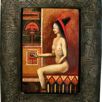 Pintura titulada "Expectation" por Dmitry King, Obra de arte original, Acrílico Montado en Panel de madera