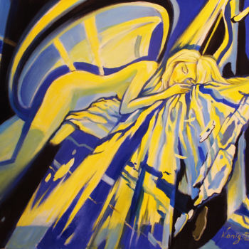 Pittura intitolato "Sleeping angel" da Dmitry King, Opera d'arte originale, Acrilico