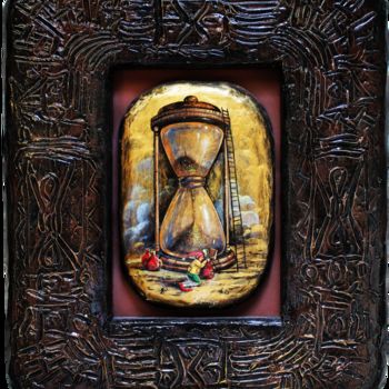 Ζωγραφική με τίτλο "Time of life" από Dmitry King, Αυθεντικά έργα τέχνης, Ακρυλικό Τοποθετήθηκε στο Ξύλινο πάνελ