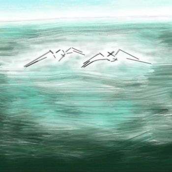 Arte digitale intitolato "The shore is still…" da Dmitry Ovchinnikov, Opera d'arte originale, Pittura digitale