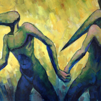 Malerei mit dem Titel "Pinheads 2" von Dmitry Savchenko, Original-Kunstwerk, Öl