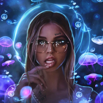 Arts numériques intitulée "Повелительница медуз" par Dmitry Senichkin, Œuvre d'art originale, Photo montage