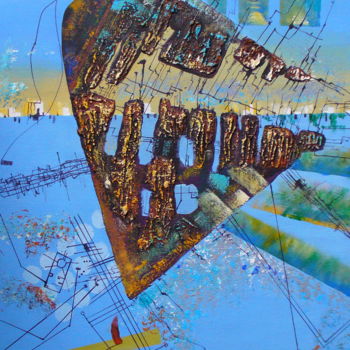 Картина под названием "Остров Ржавых Кораб…" - Dmitry Sky, Подлинное произведение искусства, Акрил