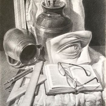 Σχέδιο με τίτλο "Still life with eye…" από Dmitry Klyucharev, Αυθεντικά έργα τέχνης, Γραφίτης