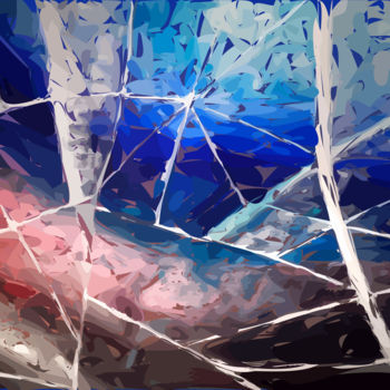 Digitale Kunst mit dem Titel "Spiderweb" von Dmitry Nesterov, Original-Kunstwerk, Collagen