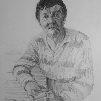 Desenho intitulada "Lady portret" por Dmytro Koptyev, Obras de arte originais, Lápis