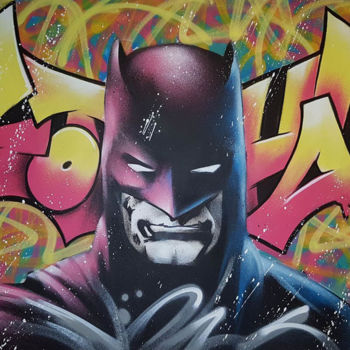 Painting titled "Gotham" by Dn, Original Artwork, Spray paint