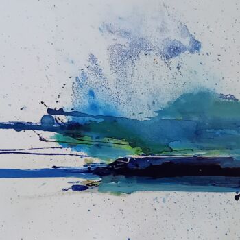 Malerei mit dem Titel "Bleu marine" von Doam, Original-Kunstwerk, Acryl