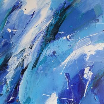 Painting titled "Rêve en bleu" by Doam, Original Artwork, Acrylic