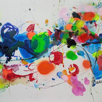 "Entendre la couleur" başlıklı Tablo Doam tarafından, Orijinal sanat, Akrilik Ahşap Sedye çerçevesi üzerine monte edilmiş