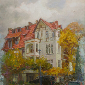 Peinture intitulée "Осенний мотив" par Anna Dobrodii, Œuvre d'art originale, Huile