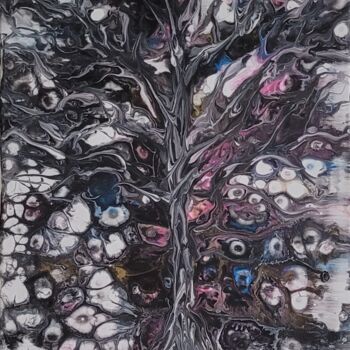 Pintura titulada "" L'arbre des âmes…" por Dochka Mihova (Nikoleta), Obra de arte original, Acrílico Montado en Bastidor de…