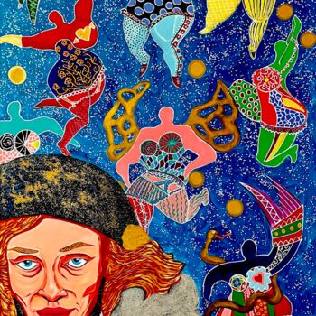 Картина под названием "N16-Niki de St Phal…" - Dod, Подлинное произведение искусства, Акрил Установлен на Деревянная рама дл…