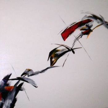 Painting titled "The flight" by Sebastien Doello, Original Artwork