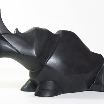Scultura intitolato "Rhinus" da Giancarlo Dolce, Opera d'arte originale, Pietra