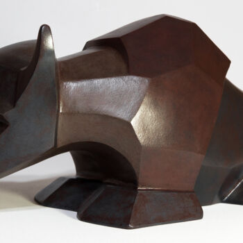 Sculpture intitulée "Bison" par Giancarlo Dolce, Œuvre d'art originale, Pierre