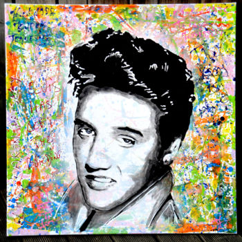Peinture intitulée "Elvis Presley - the…" par Dol, Œuvre d'art originale, Acrylique