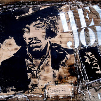 Pittura intitolato "Jimi Hendrix" da Dol, Opera d'arte originale, Acrilico