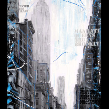 Malerei mit dem Titel "New York" von Dol, Original-Kunstwerk, Acryl