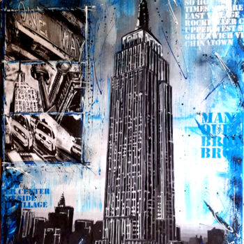 Painting titled "The New York Times…" by Dol, Original Artwork